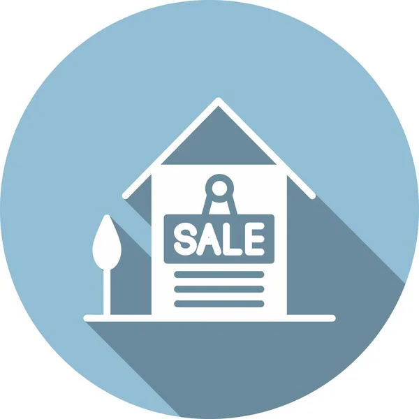 Home Sale Glyph Circle Vector Icon Desig — Stockvektor