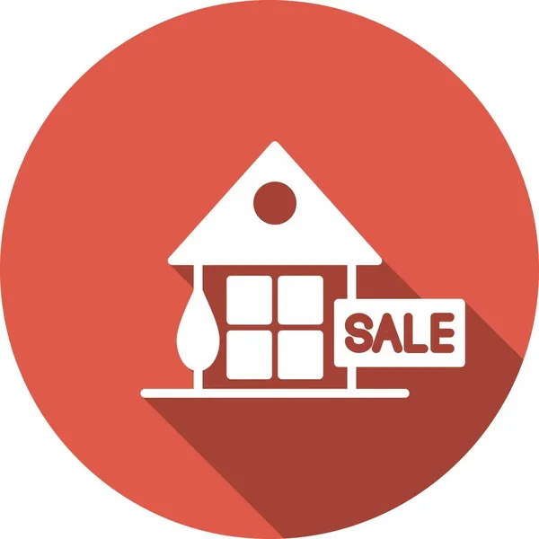 Home Sale Glyph Circle Vector Icon Desig — Stockvektor