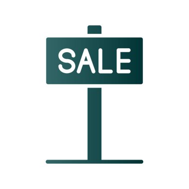 İndirim Kurulu Glyph Gradyan Vektör Simgesi Tasarımı