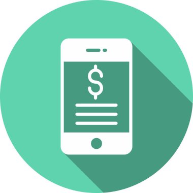  Bill Glyph Çember Vektör Simgesi Tasarımı