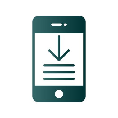 Glyph Gradyan Vektör Simgesi Tasarımı İndir