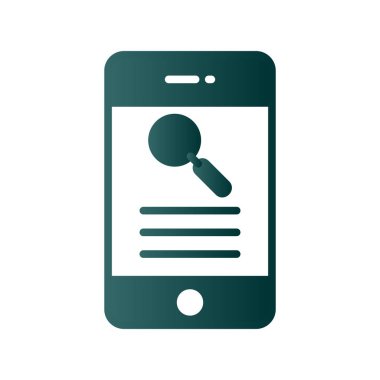 Glyph Gradyan Vektör Simgesi Tasarımı Ara