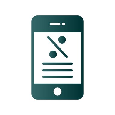 İndirimli Glyph Gradyan Vektör Simgesi Tasarımı