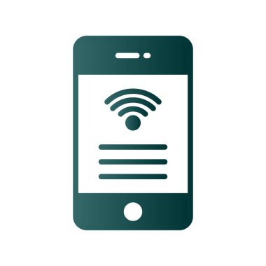 wifi Glyph Gradyan Vektör Simgesi Tasarımı