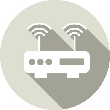 Modem Glyph Çember Vektör Simgesi Tasarımı