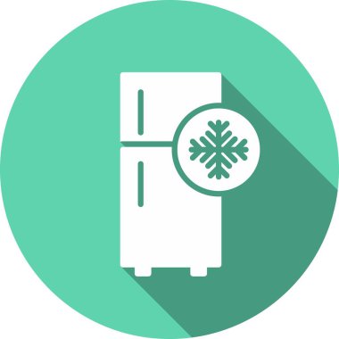 Buzdolabı Kabartma Çemberi Vektör Simgesi Tasarımı