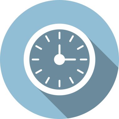 Saat Kabartma Çemberi Vektör Simgesi Tasarımı