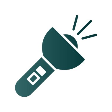 Meşale Kabartma Gradyan Vektör Simgesi Tasarımı