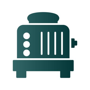 Ekmek Tost Makinası Kabartma Gradyan Vektör Simgesi Tasarımı