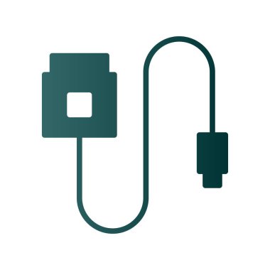 Veri Kablosu Gradyan Vektör Simgesi Tasarımı