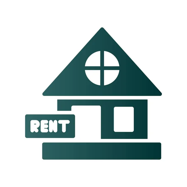 Rent Glyph Gradient Vector Icon Desig — Stock Vector