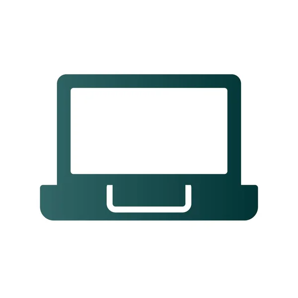 Laptop Glyph Gradient Vector Icon Desig — Stock Vector