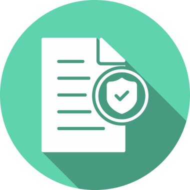 Koruma Glpyh Çember Vektör Simgesi Tasarımı