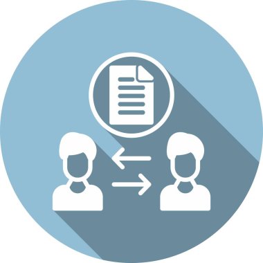 Tartışma Glpyh Çember Vektör Simgesi Tasarımı