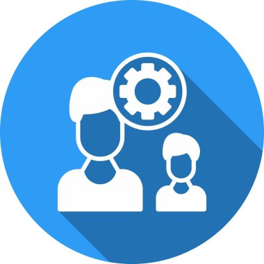 Yönetim Glpyh Çember Vektör Simgesi Tasarımı