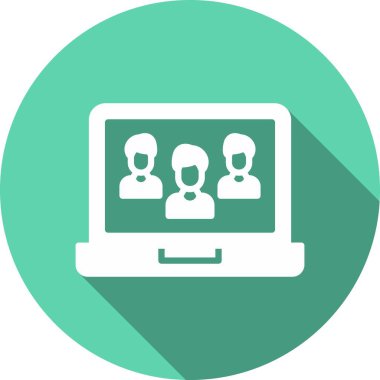 Organizasyon Glpyh Çember Vektör Simgesi Tasarımı