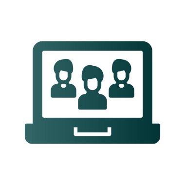 Organizasyon Glpyh Gradyan Vektör Simgesi Tasarımı