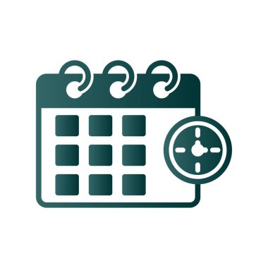 Olay Glpyh Gradyan Vektör Simgesi Tasarımı