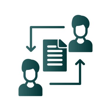 Glpyh Gradyan Vektör Simgesi Tasarımı Aktar