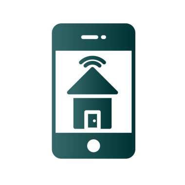 Ev Glpyh Gradyan Vektör Simgesi Tasarımı