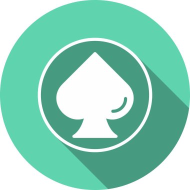 Spade Glyph Circe Vektör Simgesi Tasarımı