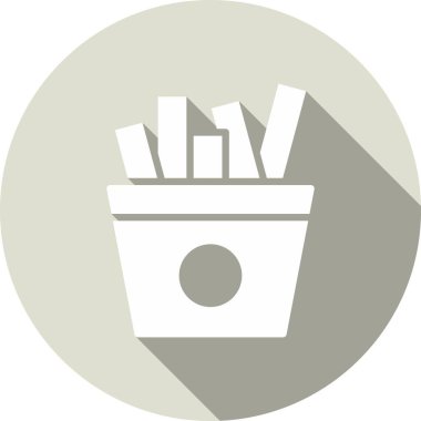 Fries Glyph Çember Vektör Simgesi Tasarımı