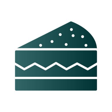 Pasta Glyph Gradyan Vektör Simgesi Tasarımı