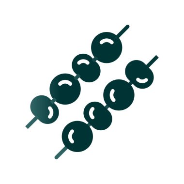 Kebap Kabartma Gradyan Vektör Simgesi Tasarımı