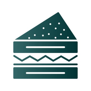 Sandviç Kabartması Gradyan Vektör Simgesi Tasarımı