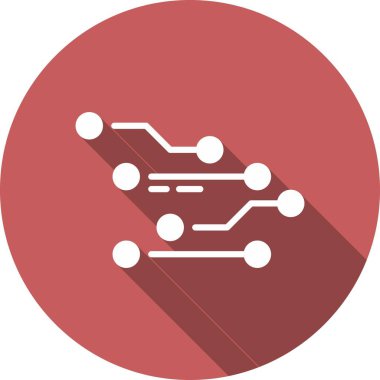 Devre Kabartma Çemberi Vektör Simgesi Tasarımı