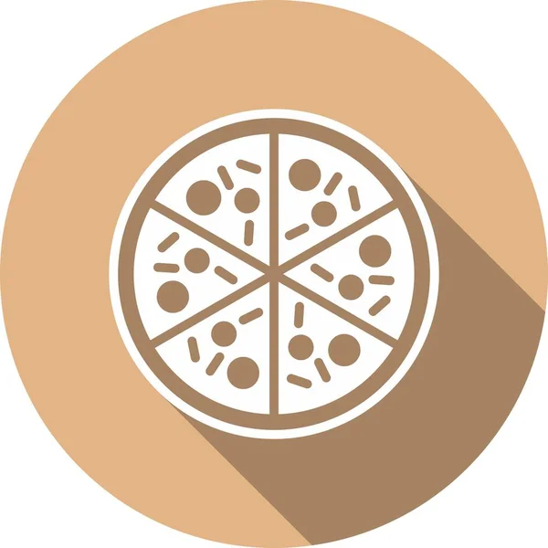 Pizza Glyph圆环向量Icon设计 — 图库矢量图片