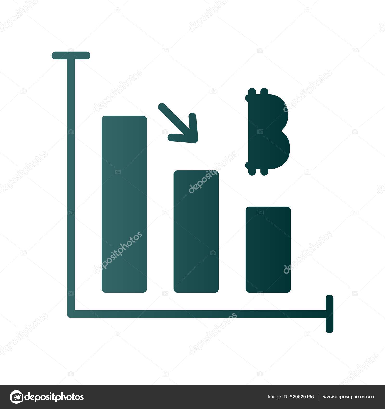 Μείωση Της Διαβάθμισης Glyph Gradient Vector Icon Desig