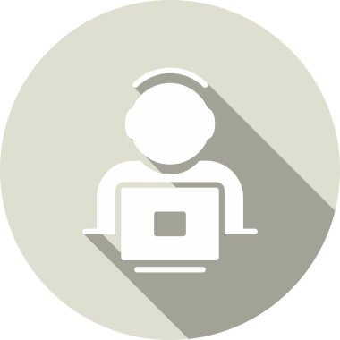  Hacker Glyph Çember Vektör Simgesi Tasarımı