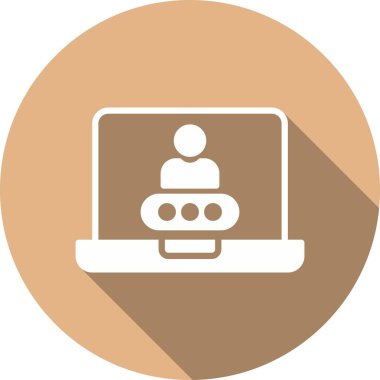 Parola Glyph Çember Vektör Simgesi Tasarımı