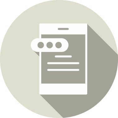 Akıllı Telefon Kabartma Çemberi Vektör Simgesi Tasarımı