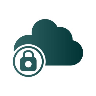 Bulut Kabartması Gradyan Vektör Simgesi Tasarımı