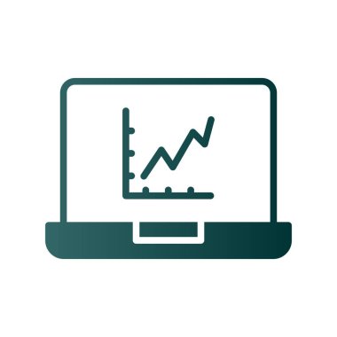 Grafik Grafik Grafik Gradyan Vektör Simgesi Tasarımı