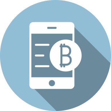 Mobil Glyph Çember Vektör Simgesi Tasarımı