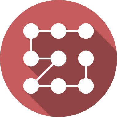 Desen Glyph Çember Vektör Simgesi Tasarımı