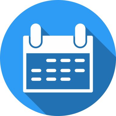 Takvim Glyph Çember Vektör Simgesi Tasarımı