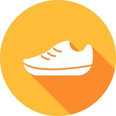 Spor Ayakkabıları Kabartma Çemberi Vektör Simgesi Tasarımı