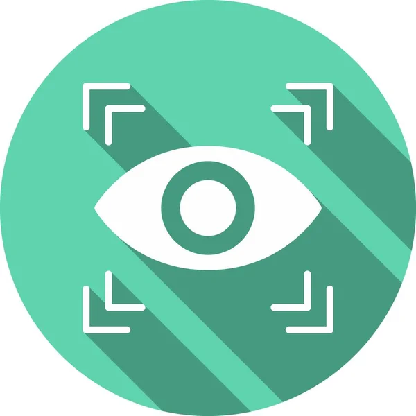 Augenscanner Glyph Circle Vector Icon Desig — Stockvektor