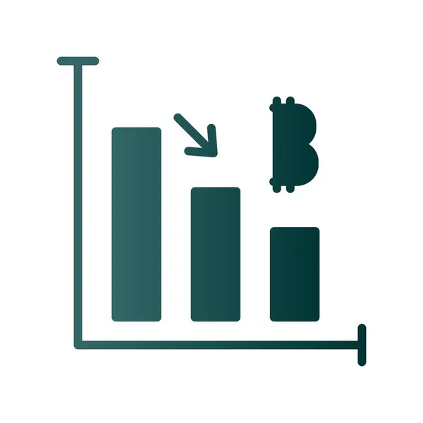 Glyph Gradient Vector Icon Desig Csökkenése