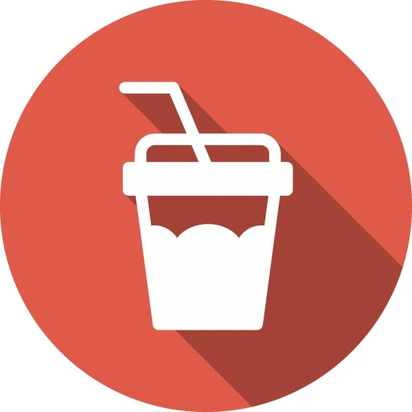 Soft Drink Glyph Circle Vector Icon Desig — Stockvektor