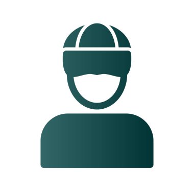 Erkek Glyph Gradyan Vektör Simgesi Tasarımı