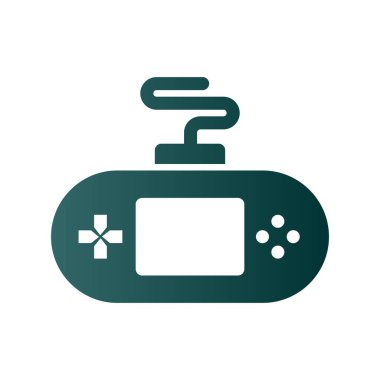 Oyun Konsolu Gradyan Vektör Simgesi Tasarımı