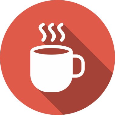 Cup Glyph Çember Vektör Simgesi Tasarımı