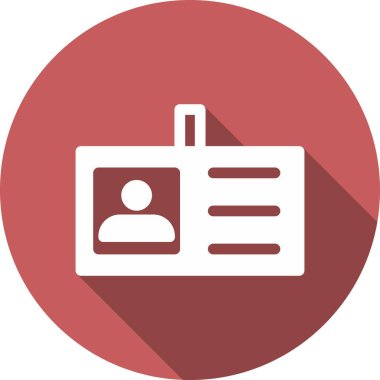 Kimlik Kartı Kabartma Çemberi Vektör Simgesi Tasarımı