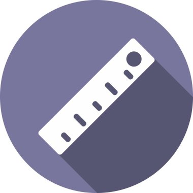 Cetvel Kabartma Çemberi Vektör Simgesi Tasarımı