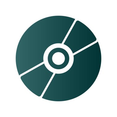 Disk Kabartma Gradyan Vektör Simgesi Tasarımı